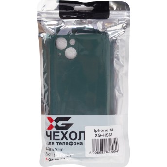 Чехол для телефона X-Game XG-HS66 для Iphone 13 Силиконовый Тёмно-зелёный - Metoo (3)