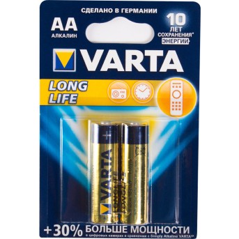 Батарейка VARTA Longlife Mignon 1.5V - LR6/ AA (2 шт) - Metoo (1)