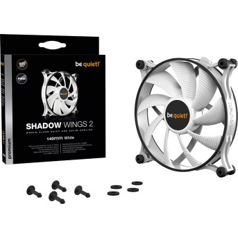 Вентилятор для компьютерного корпуса Bequiet! Shadow Wings 2 140mm PWM White - Metoo (3)
