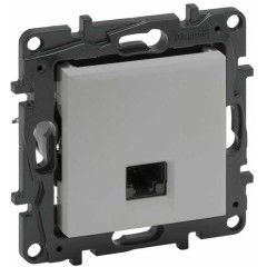Информационная розетка одинарная Niloe Step RJ45 Кат.5e UTP Алюминий