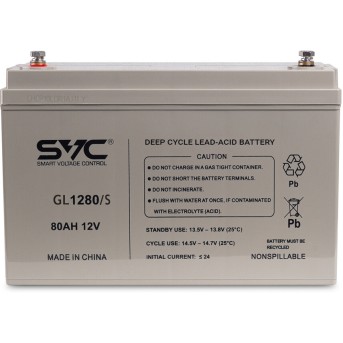 Аккумуляторная батарея SVC GL1280/<wbr>S 12В 80 Ач (330*173*215) - Metoo (2)