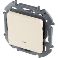 Переключатель одноклавишный с подсветкой Legrand 673661 Inspiria с/у слоновая кость