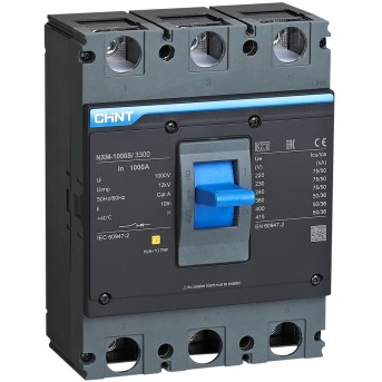 Автоматический выключатель CHINT NXM-1600S/<wbr>3Р 1250A 50кА регулир. - Metoo (1)