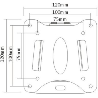 Кронштейн Brateck LCD-203 для ТВ и мониторов, 13"-27" - Metoo (2)
