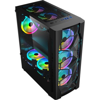 Компьютерный корпус 1STPLAYER DK-4 Black без Б/П в Metoo.kz - Metoo (2)