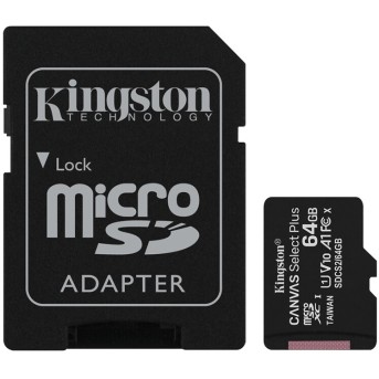 Карта памяти Kingston SDCS2/<wbr>64GB Class 10 64GB, с адаптером - Metoo (1)