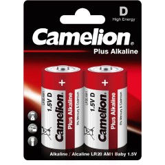 Батарейка CAMELION Plus Alkaline LR20-BP2 2 шт. в блистере