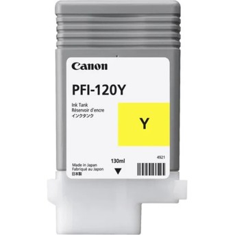 Чернила пигментные Canon Pigment Ink Tank PFI-120 YELLOW (для TM-200, TM-205, TM-300, TM-305.) - Metoo (1)