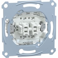 Кнопочный выключатель мех-м MERTEN MTN3155-0000 D-Life 2х клавишный