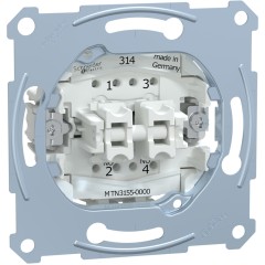 Кнопочный выключатель мех-м MERTEN MTN3155-0000 D-Life 2х клавишный..