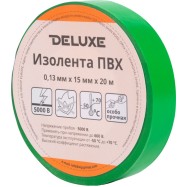 Изолента Deluxe ПВХ 0,13 х 15 мм Зеленая