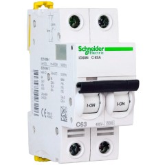 Автоматический выключатель SE A9F79263 Acti9 iC60N 2P С 63А 6 kA