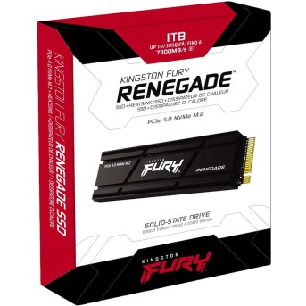 Твердотельный накопитель SSD Kingston FURY Renegade SFYRSK/<wbr>1000G M.2 NVMe PCIe 4.0 HeatSink - Metoo (3)
