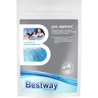 Химия для бассейна Bestway Chemicals pH-минус гранулы 250гр. B1909213 - Metoo (1)