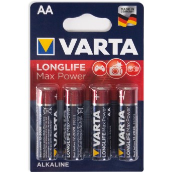 Батарейка VARTA Long Life Max Power Mignon 1.5V - LR6/ AA (4 шт) - Metoo (1)
