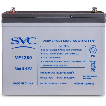 Аккумуляторная батарея SVC VP1280 12В 80 Ач (260*168*208) - Metoo (2)