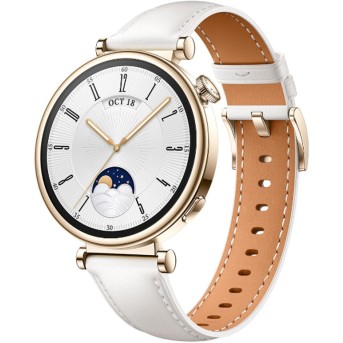Смарт часы Huawei Watch GT 4 ARA-B19 41mm White Leather Strap - Metoo (1)