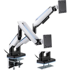 Настольный кронштейн с газлифтом XG MGG-1735D white для 2-х мониторов (17"-35") Белый