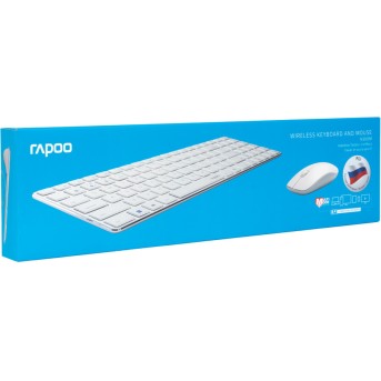 Комплект Клавиатура + Мышь Rapoo 9300M White - Metoo (3)