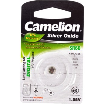 Батарейка CAMELION Silver Oxide SR60-BP1(0%Hg) - Metoo (1)