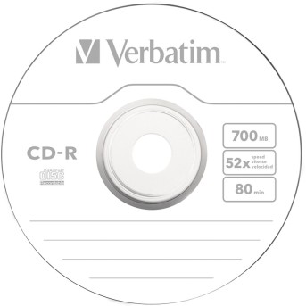 Диск CD-R Verbatim (43432) 700MB 25штук Незаписанный - Metoo (1)