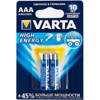 Батарейка VARTA High Energy Micro 1.5V - LR03/ AAA (2 шт) - Metoo (1)