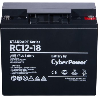 Аккумуляторная батарея CyberPower RC12-18 12В 18 Ач - Metoo (2)