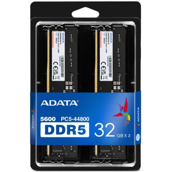 Комплект модулей памяти ADATA AD5U560032G-DT DDR5 64GB (Kit 2x32GB) - Metoo (3)