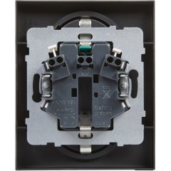 Розетка двойная 2х2К+З Suno 16А 250В с з/<wbr>ш безвинт.зажим Антрацит