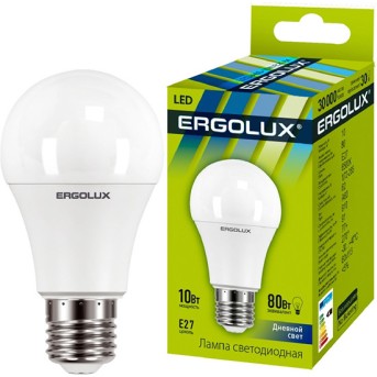 Эл. лампа светодиодная Ergolux A60/<wbr>6500K/<wbr>E27/<wbr>10Вт, Дневной - Metoo (1)