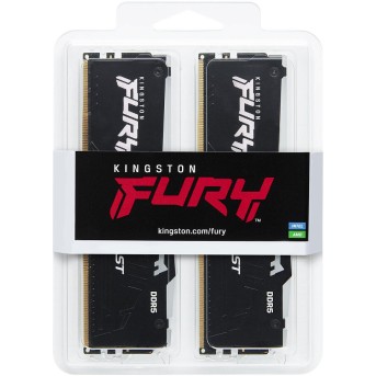 Комплект модулей памяти Kingston FURY Beast RGB XMP KF556C40BBAK4-128 DDR5 128GB (Kit 4x32GB) 5600MH - Metoo (3)