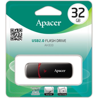 USB-накопитель Apacer AH333 32GB Чёрный - Metoo (3)