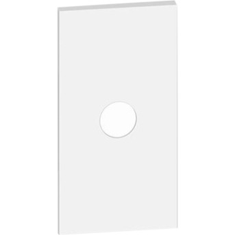 Лицевая панель Bticino KW08М2 Living Now для TV розеток и каб. выводов с 1 отверстием 2 модуля белый в Metoo.kz - Metoo (1)