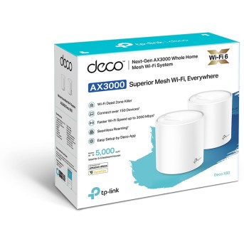 Беспроводная MESH-система Wi-Fi TP-Link Deco X60(2-pack) - Metoo (2)