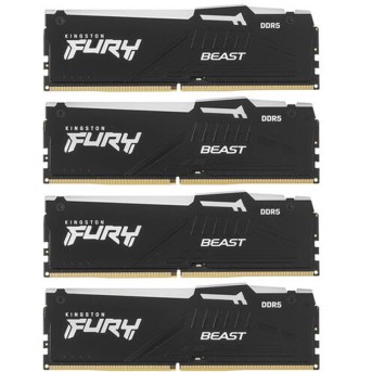 Комплект модулей памяти Kingston FURY Beast RGB XMP KF556C40BBAK4-128 DDR5 128GB (Kit 4x32GB) 5600MH - Metoo (2)