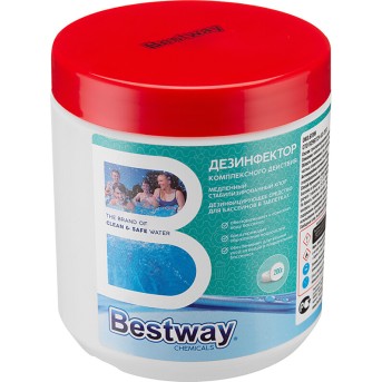 Химия для бассейна Bestway Chemicals Комплексная дезинфекция 600гр. B1909220 - Metoo (3)