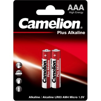 Батарейка CAMELION Plus Alkaline LR03-BP2 2 шт. в блистере - Metoo (1)