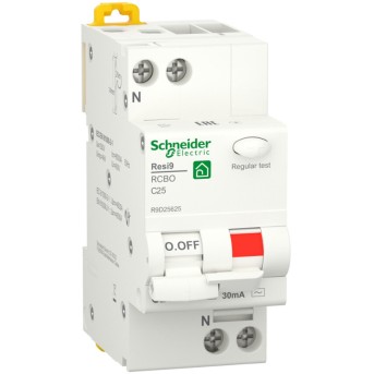 Дифференциальный автоматический выключатель Schneider Electric АВДТ 1P+N С 25А 6 kA 30мА АС - Metoo (1)
