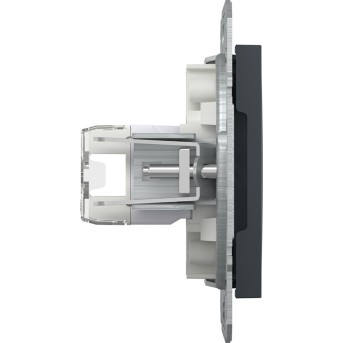 Розетка компьютерная SE EPH4300171 Asfora RJ45 кат. 5е механизм антрацит - Metoo (2)