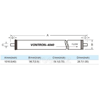 Мембрана обратного осмоса Vontron ULP100 (4040) - Metoo (3)