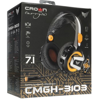 Гарнитура Crown CMGH-3103, проводная, подключение USB