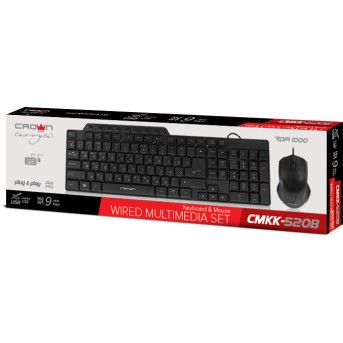 Клавиатура и мышь Crown CMMK-520B - Metoo (9)