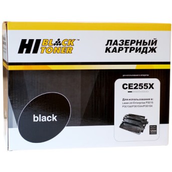 Картридж Hi-Black (HB-CE255X) для HP LJ P3015, 12,5K - Metoo (1)