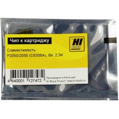 Чип Hi-Black к картриджу HP LJ P2050/<wbr>2055 (CE505A), Bk, 2,3K