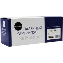 Тонер-картридж NetProduct (N-TK-1160) для Kyocera P2040dn/<wbr>P2040dw, 7,2K, с чипом