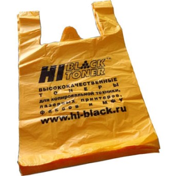 Пакет-майка Hi-Black, ПНД, цвет-желтый, 380x600 мм (в упаковке 100 шт.) - Metoo (1)