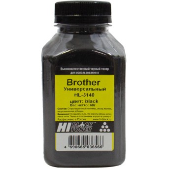 Тонер Hi-Black Универсальный для Brother HL-3140, Bk, 60 г, банка - Metoo (1)