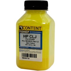 Тонер Content для HP CLJ Pro CP1025/<wbr>Pro 100 M175, Тип 1.2, Y, 30 г, банка