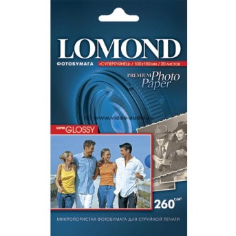 Фотобумага Lomond суперглянцевая (1103101), Super Glossy, A4, 260 г/<wbr>м2, 20 л. - Metoo (1)