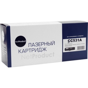 Картридж NetProduct (N-CC531A/<wbr>№ 718) для HP CLJ CP2025/<wbr>CM2320/<wbr>Canon LBP7200, C, 2,8K - Metoo (1)